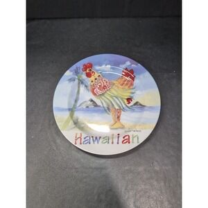 Sharon Neuhaus Hawaiian Plate, Poultry In‎ Motion Luncheon Plate, Kitchen Art